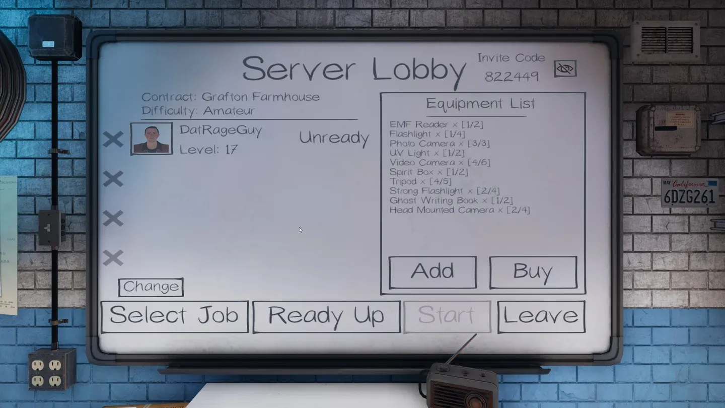 Pre-mission lobby setup