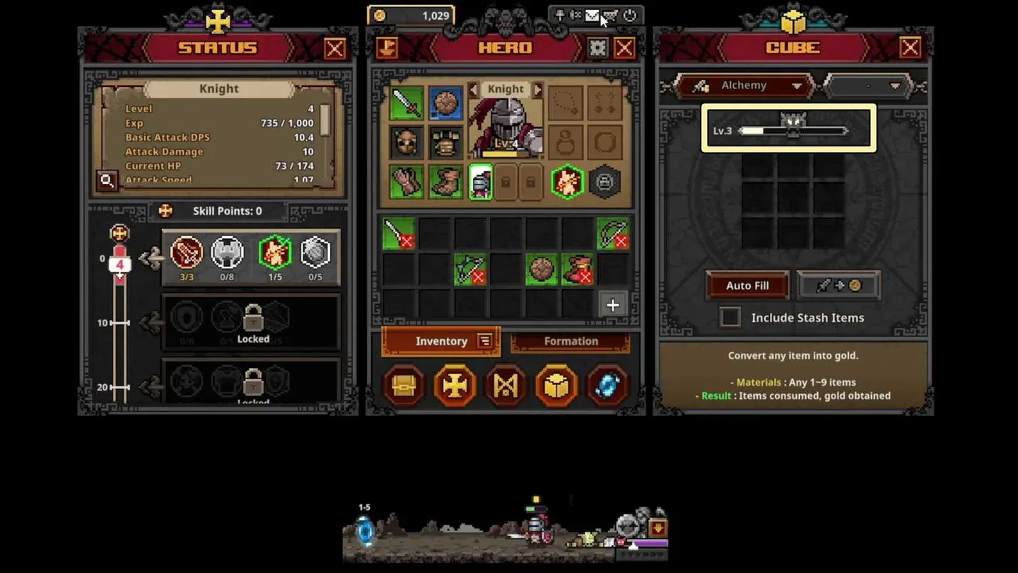 Cube Removal resets gear slots
