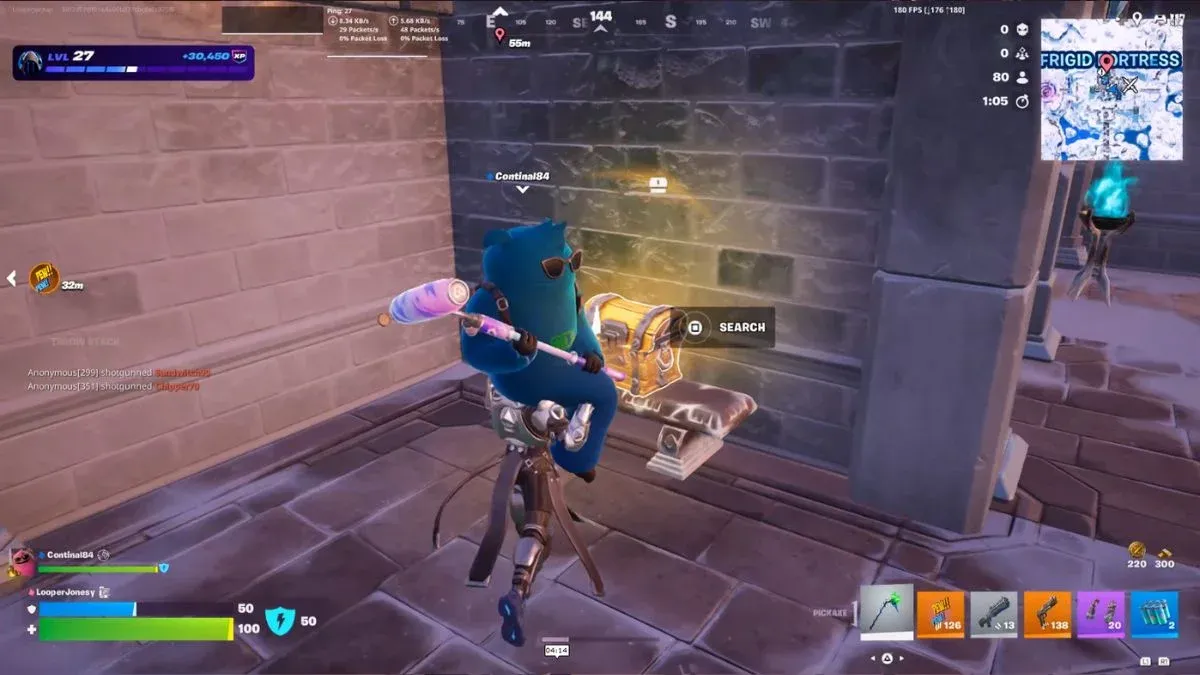 Social Interactions menu in Fortnite