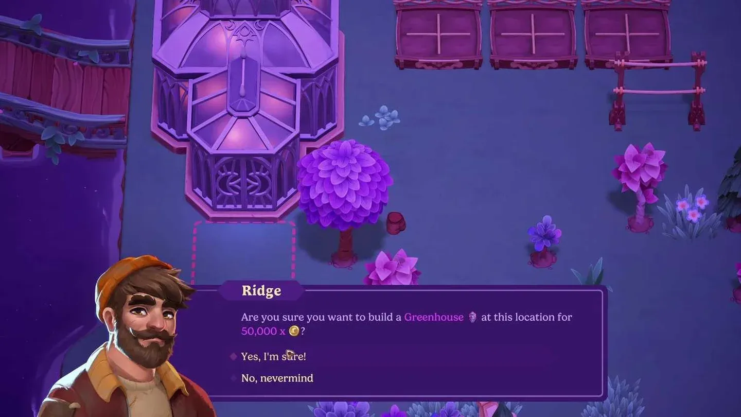 Greenhouse listed for 50,000 Coins