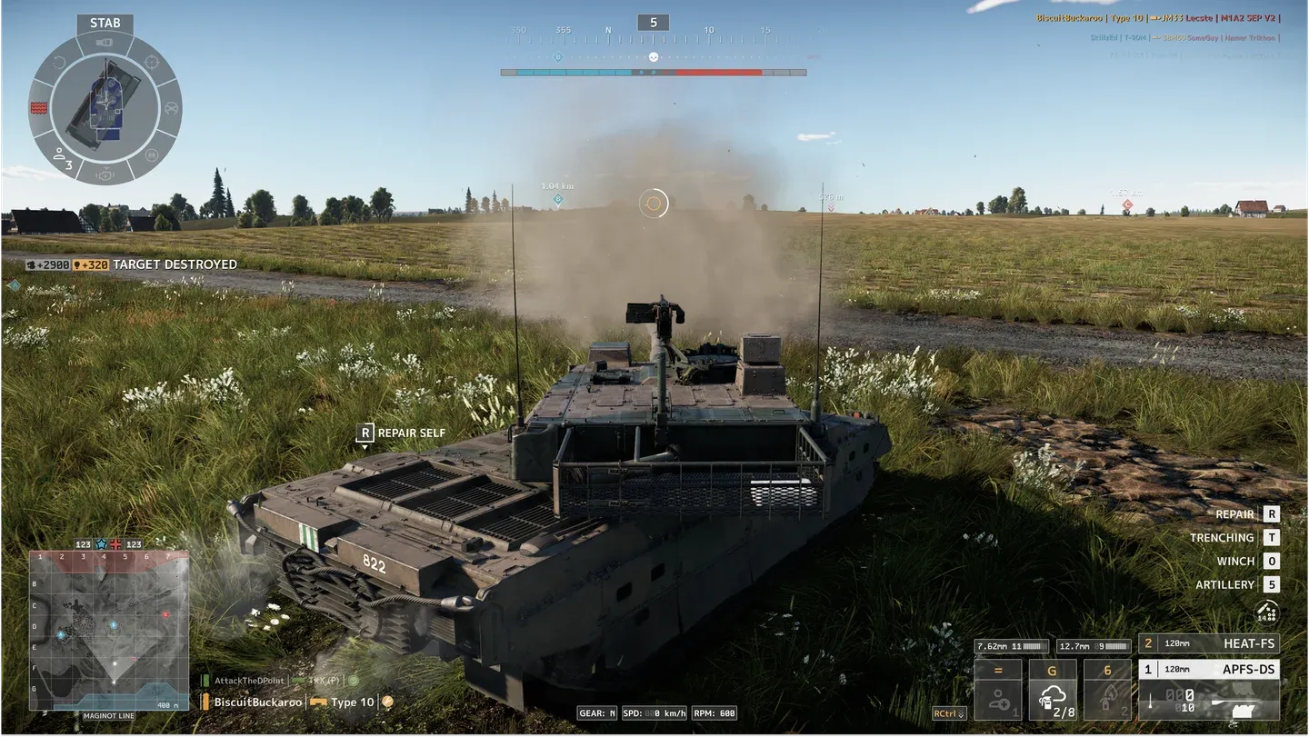 IR missile lock-on screen