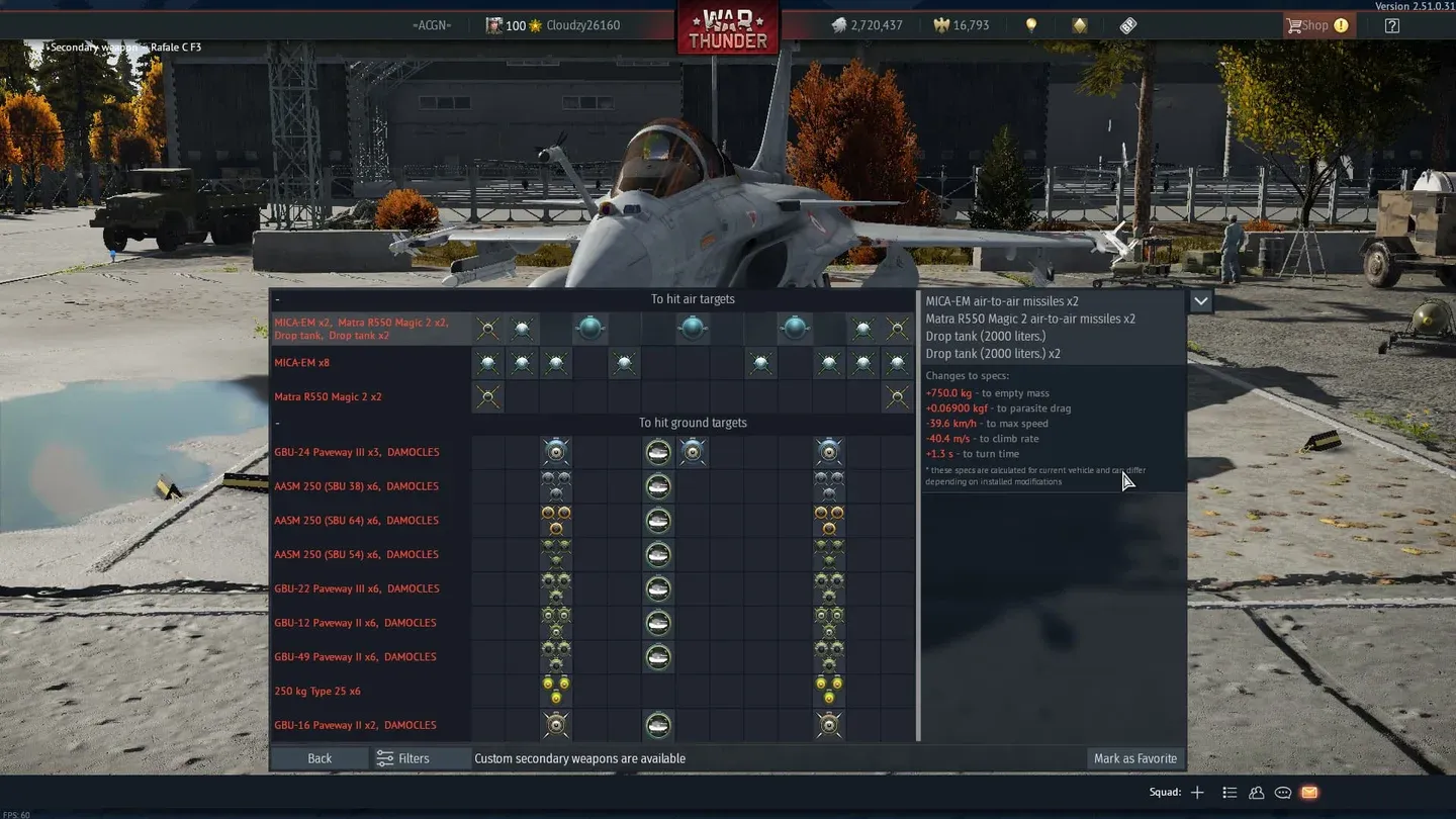 Aircraft weapons bay setup
