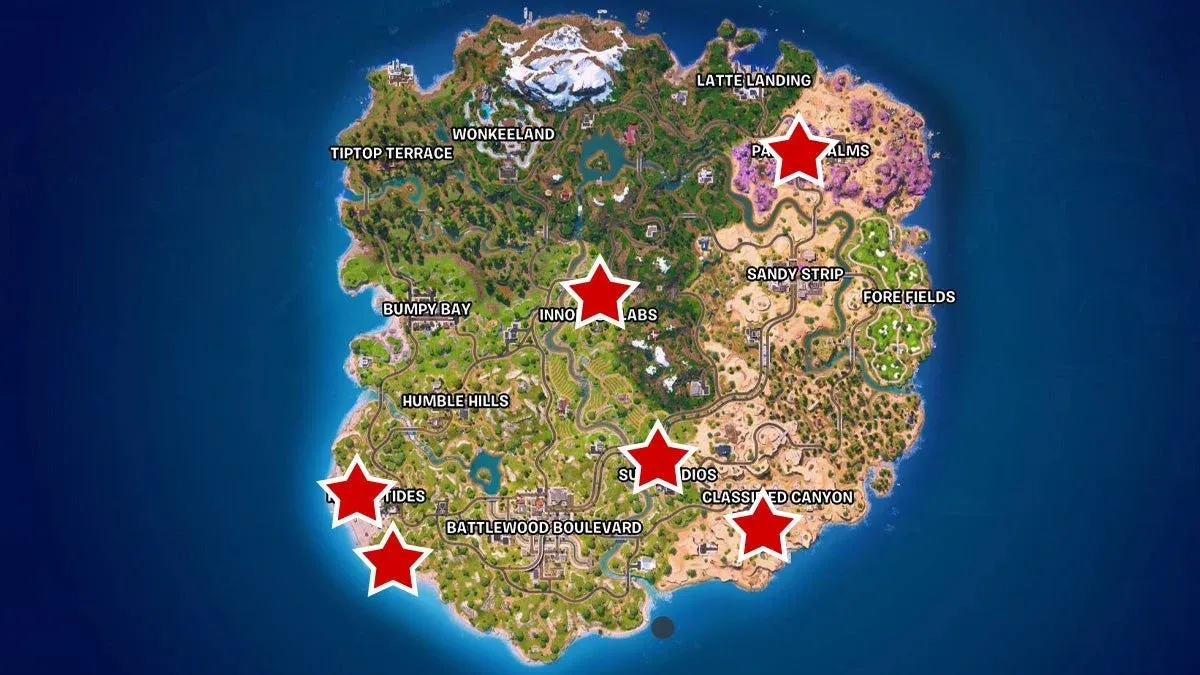 All boss spawn points mapped