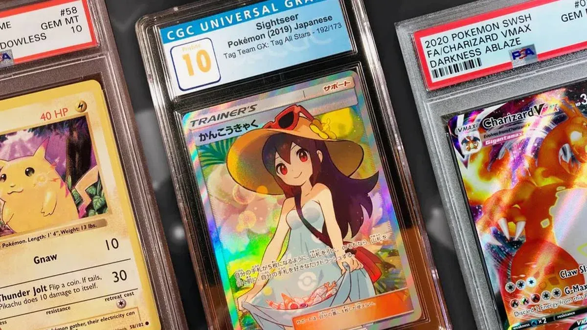PSA graded card label