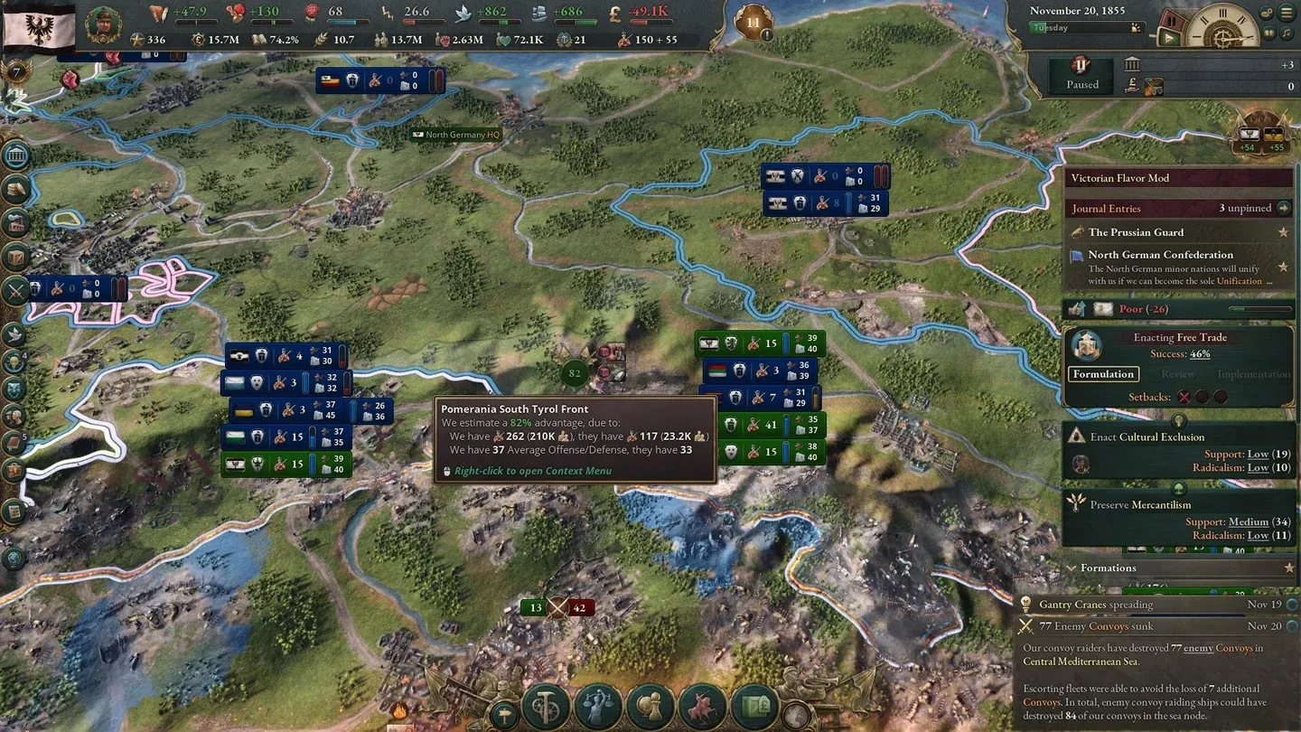 Army composition management
