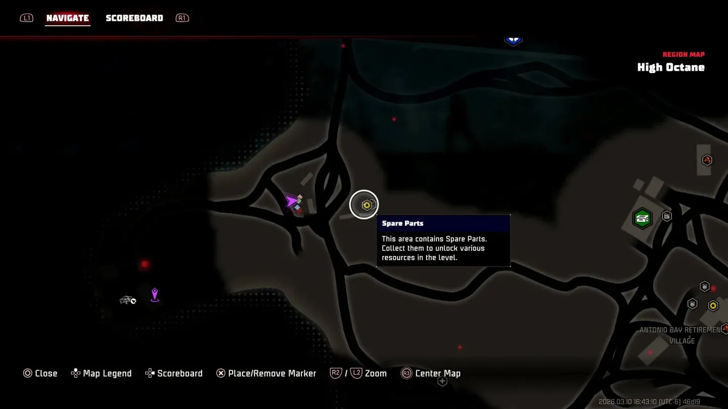 Winch truck map selection