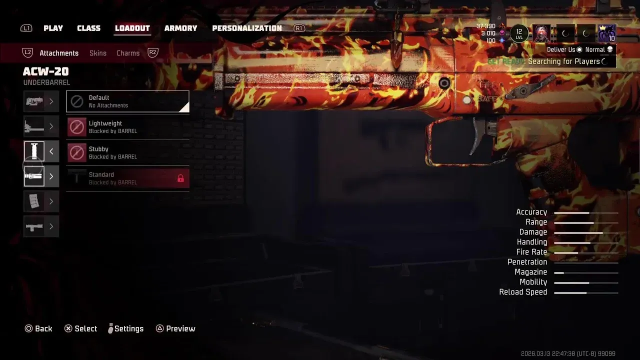 ACW-20 attachment setup