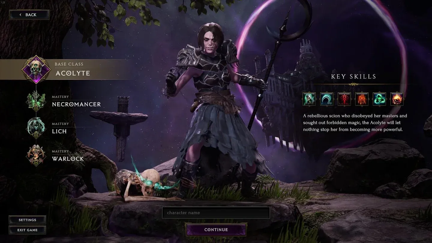 Acolyte mastery passive tree
