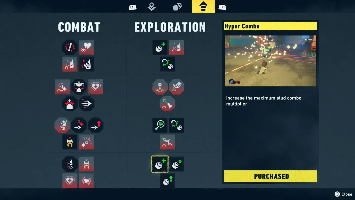 Exploration tree stud upgrades