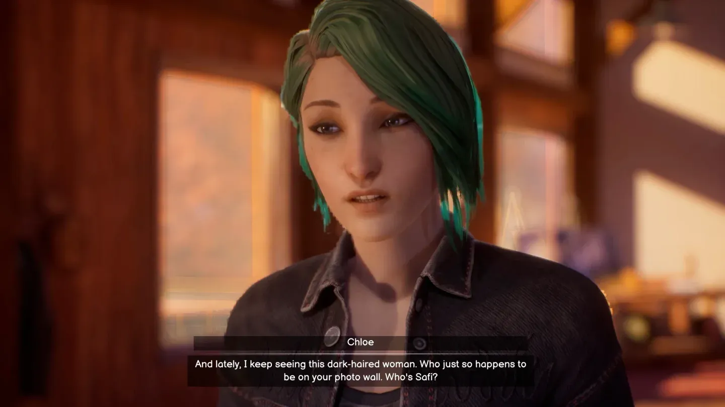 Chloe's dialogue choice screen