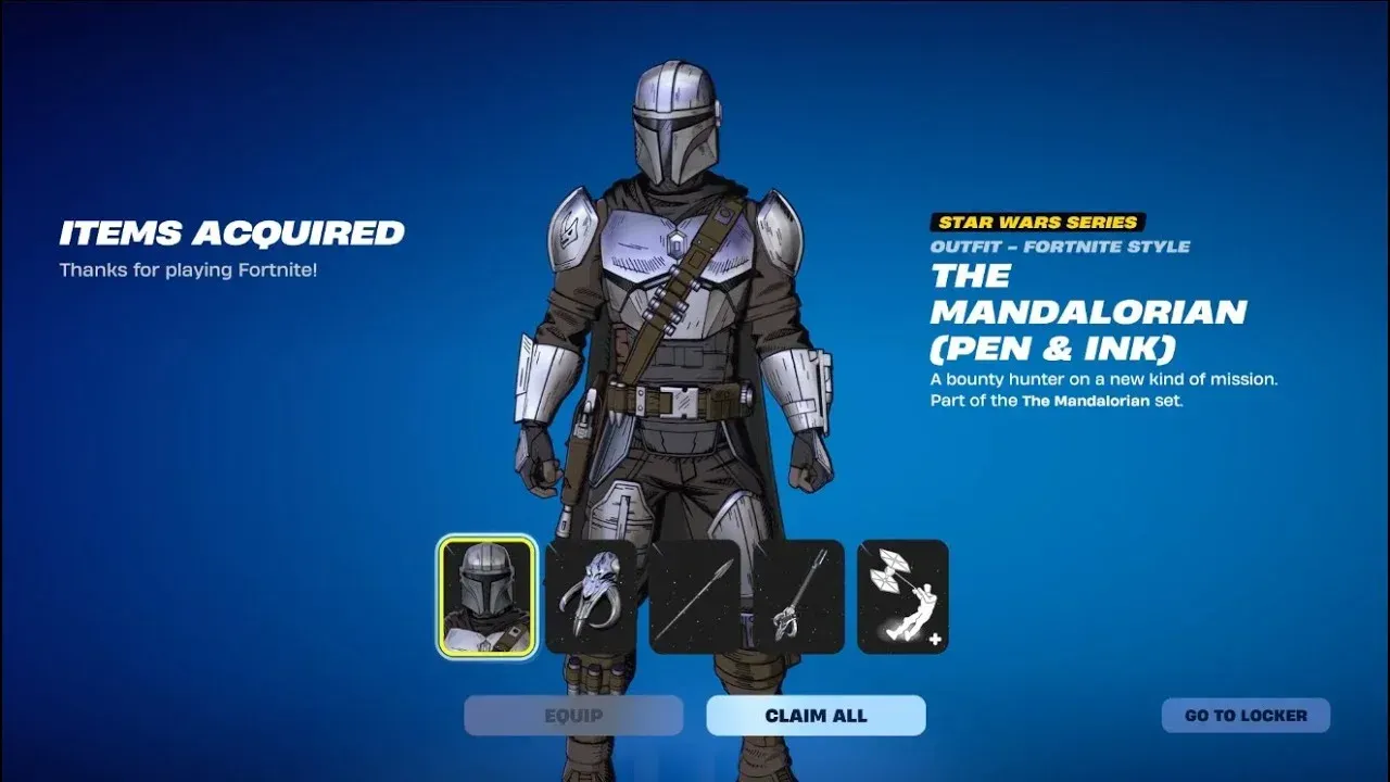 Guide Fortnite : Obtenir le skin Mandalorian Pen & Ink gratuit | GAMES.GG