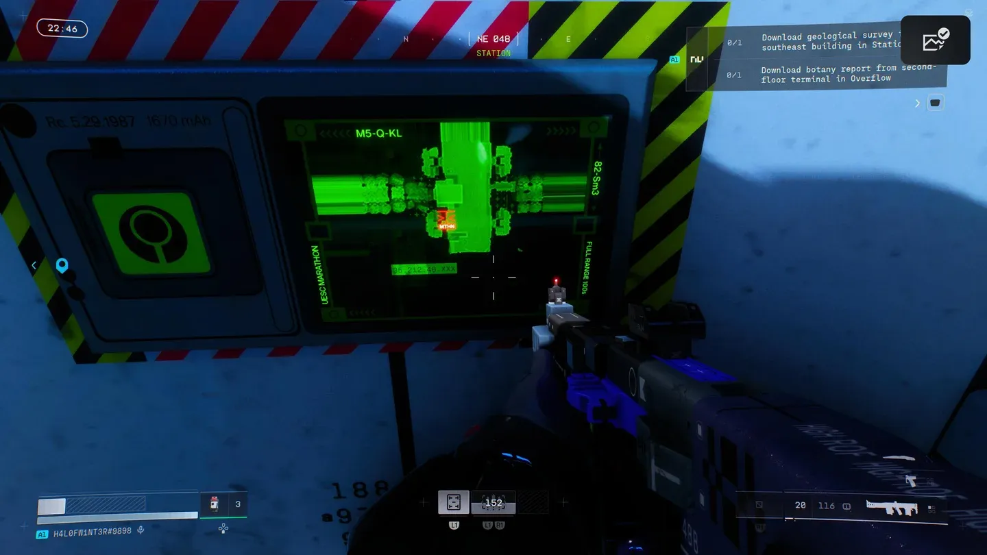 Cryo Archive terminal display