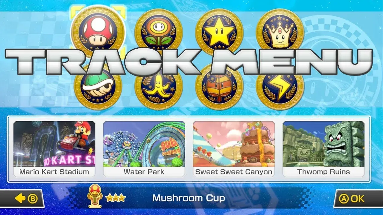 Mario Kart World track select