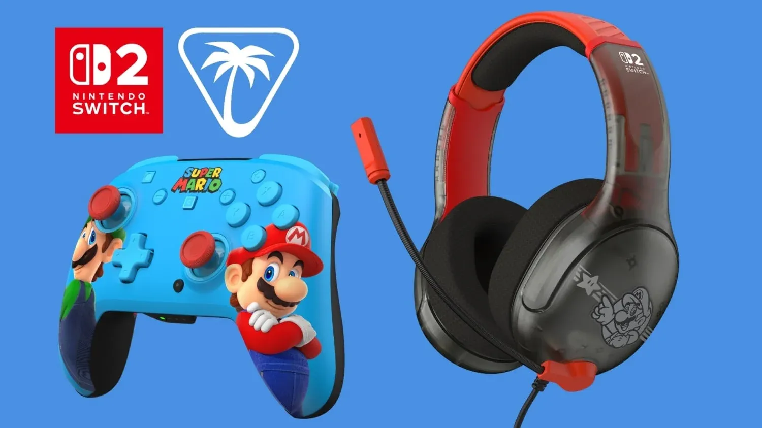 Turtle Beach Mario Star Airlite Fit Switch 2 Headset for Kids
