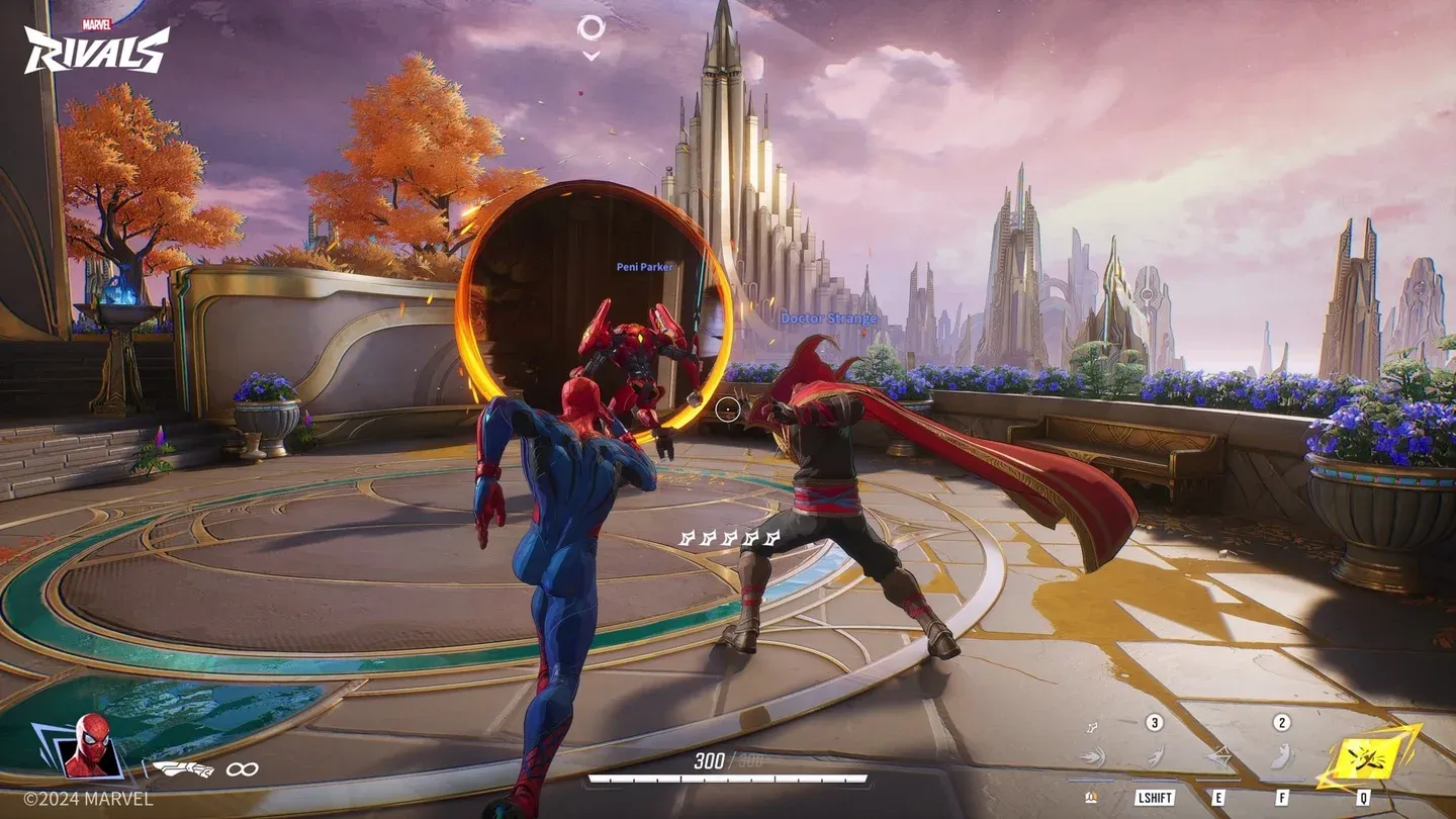 Iron Fist parrying Cyclops beams