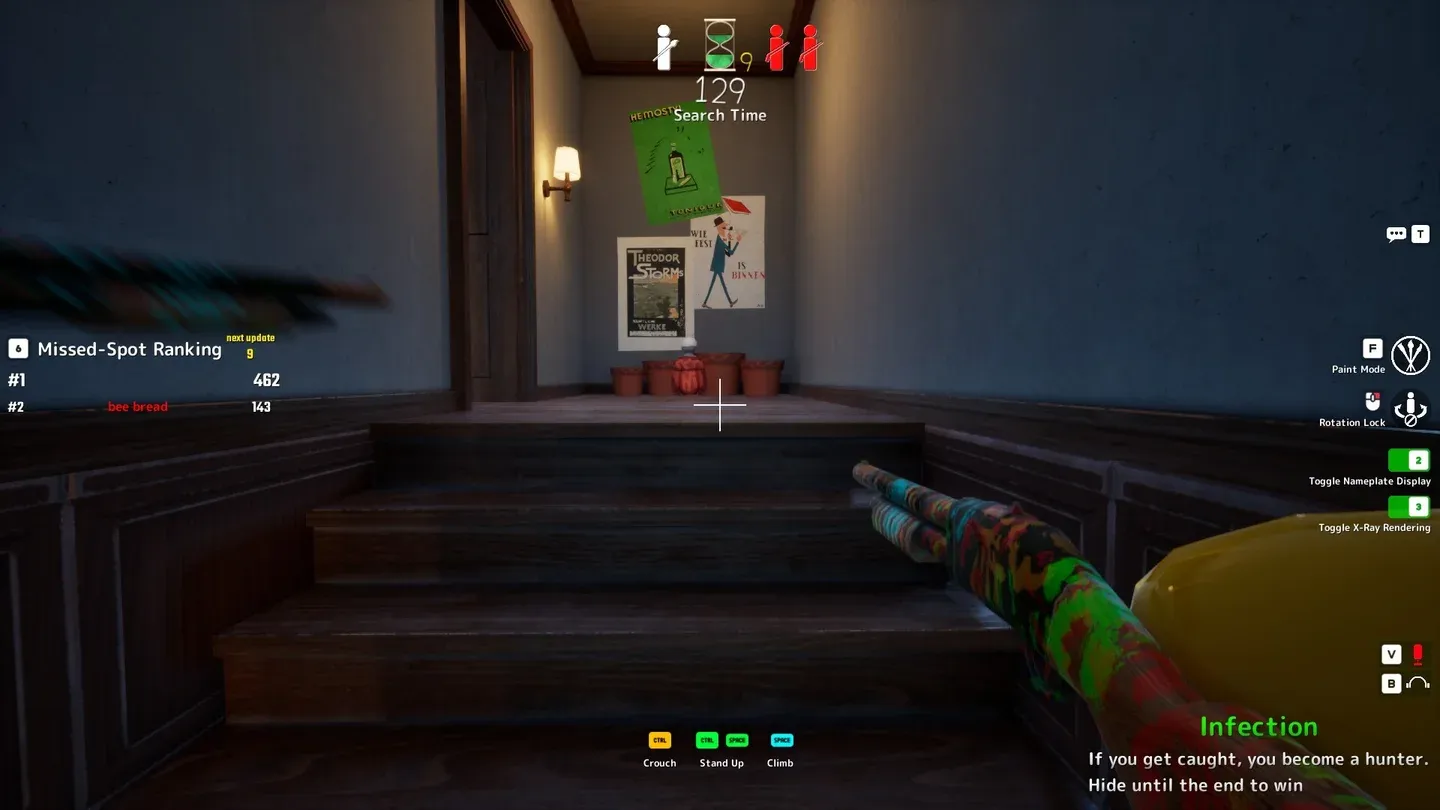 Pose selection menu options