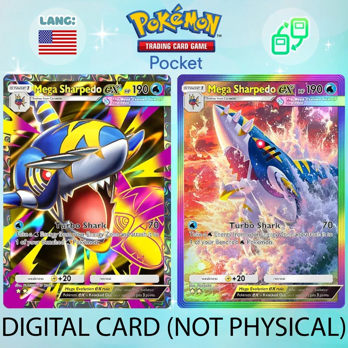 Sharpedo ex Pokémon TCG Cards for sale | eBay