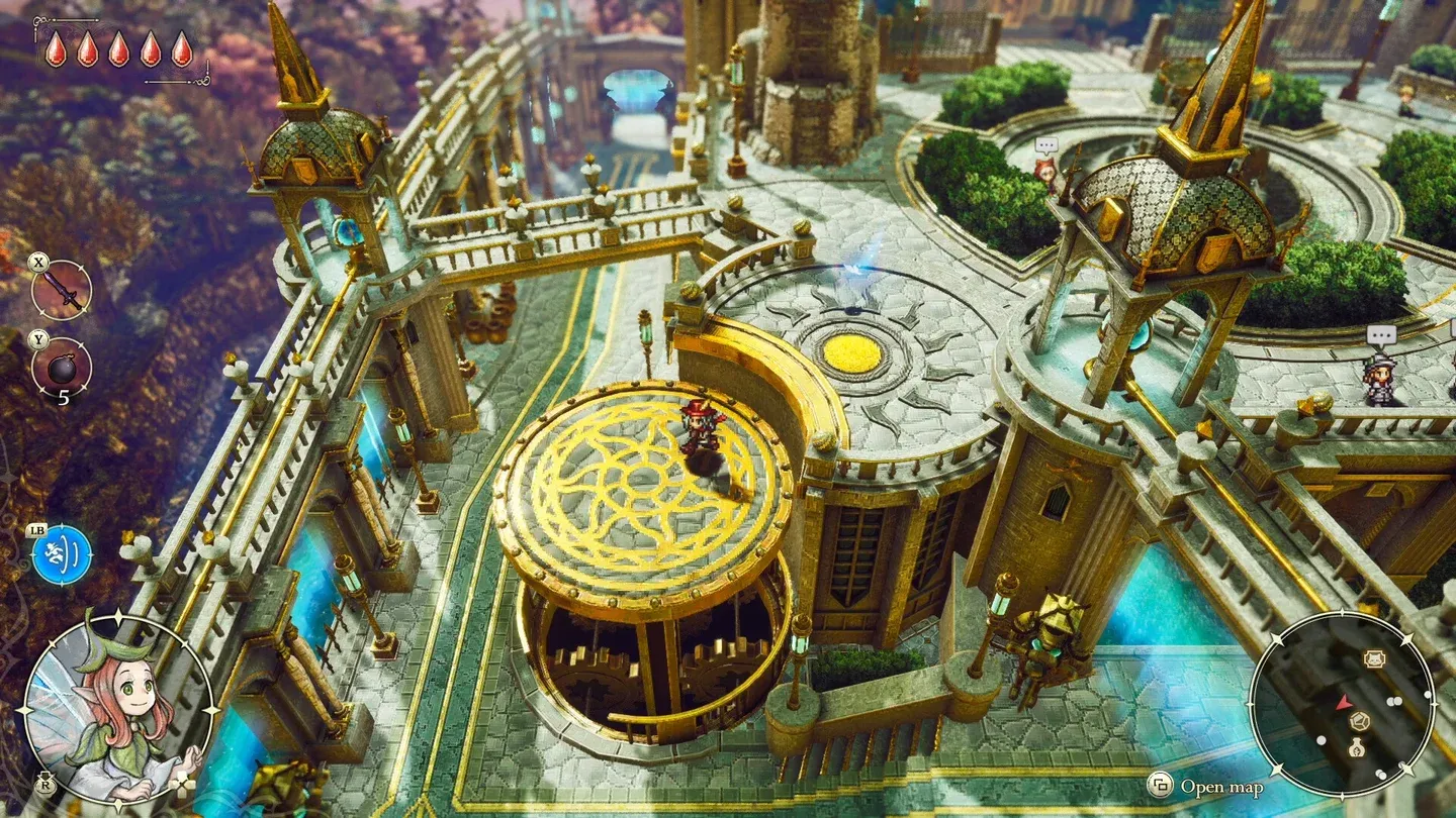 Blue chests dot the overworld