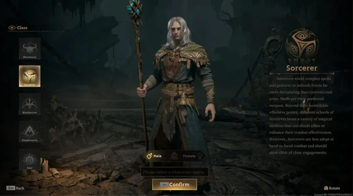 Elemental skill selection screen