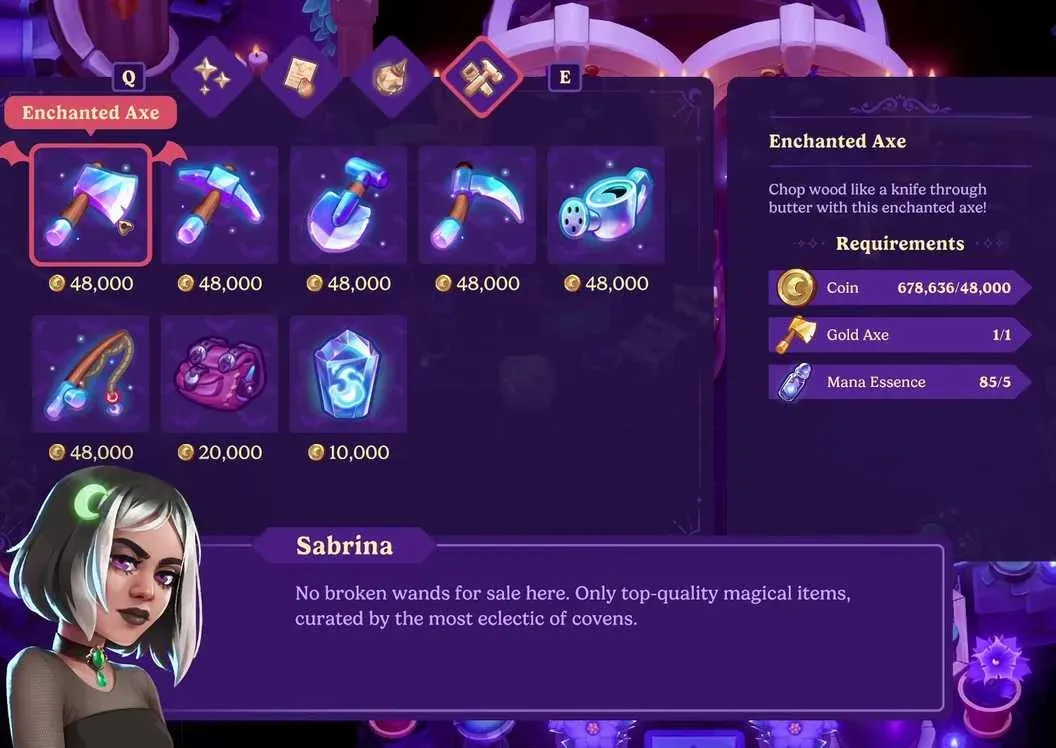 Enchanted Axe item details