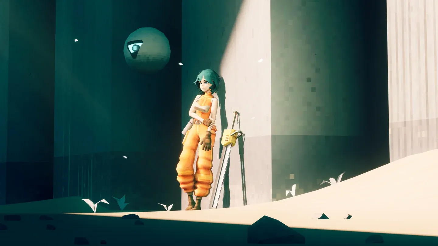 P and her chainsaw sword
