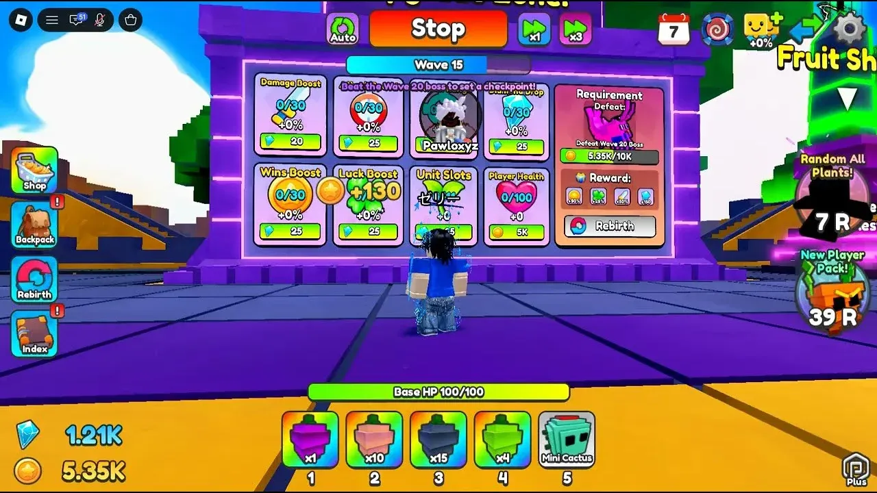 Upgrade Zone stat options