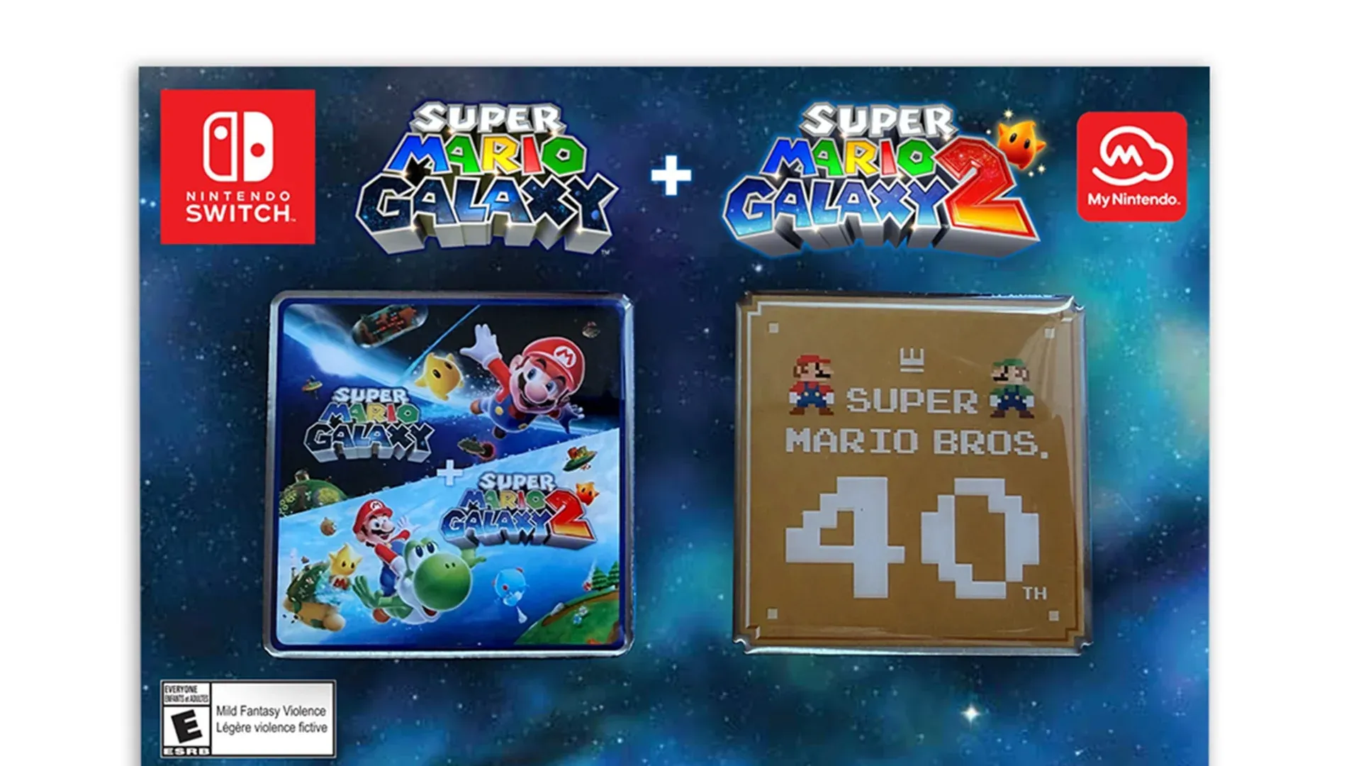 Nintendo スーパーマリオ　ピンバッジセット スーパーマリオ40周年ピンバッジセット、My Nintendo Storeで再入荷