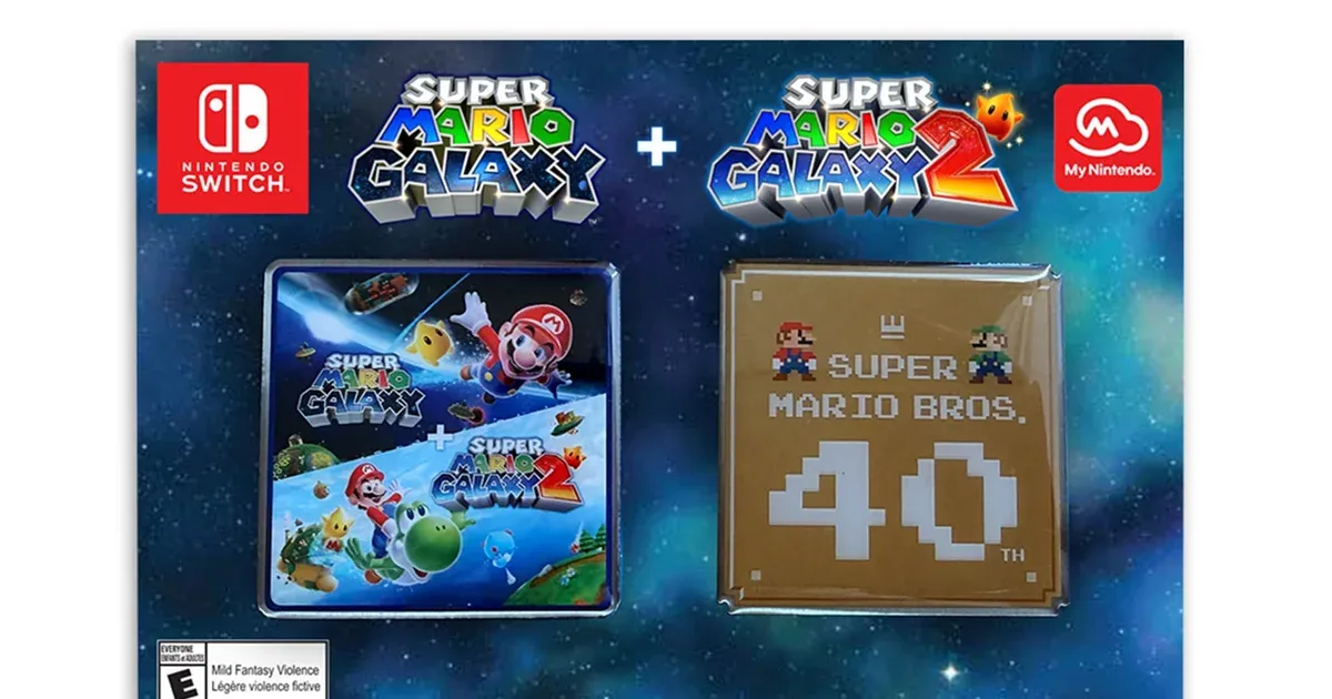 スーパーマリオ40周年ピンバッジセット、My Nintendo Storeで再入荷