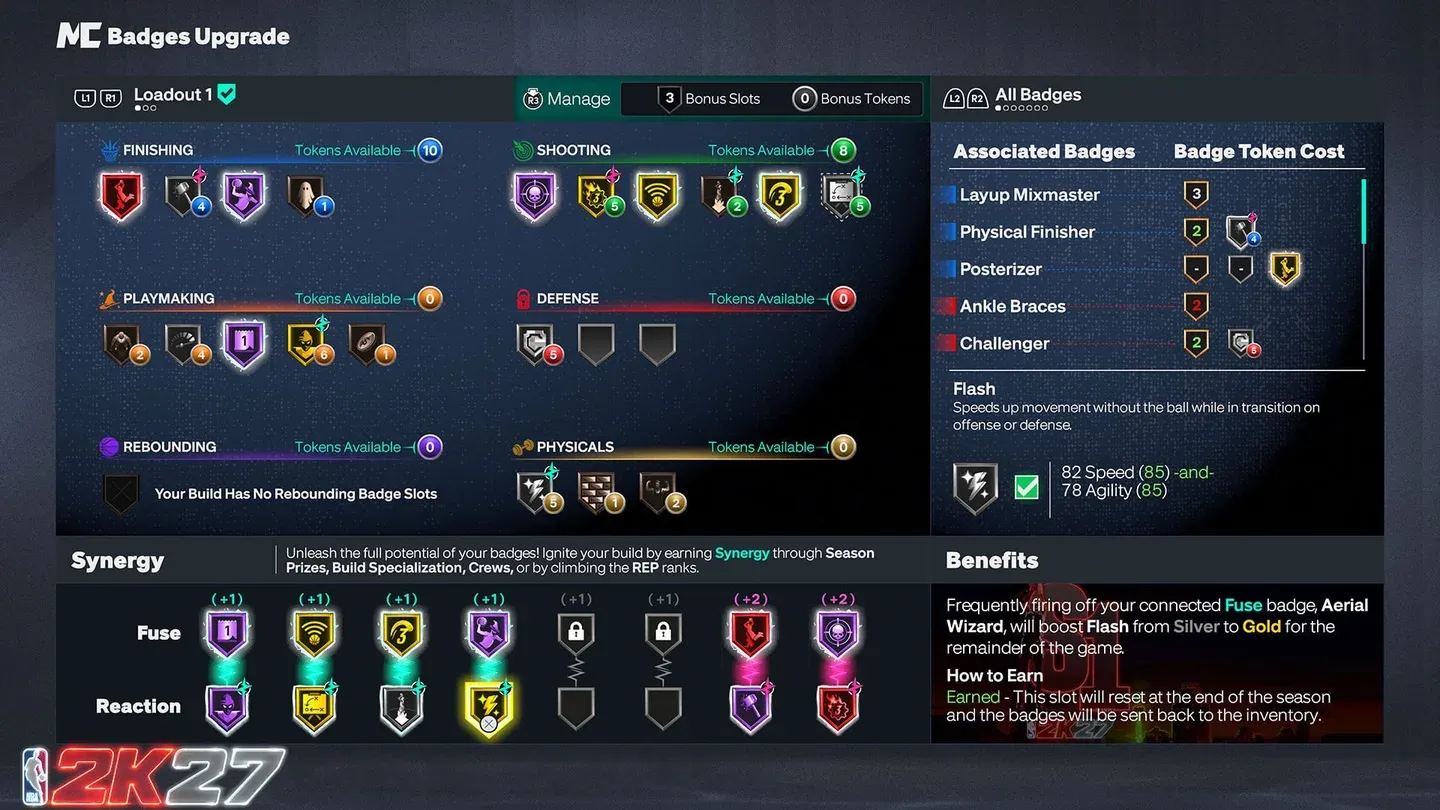 Badge Token meters by discipline