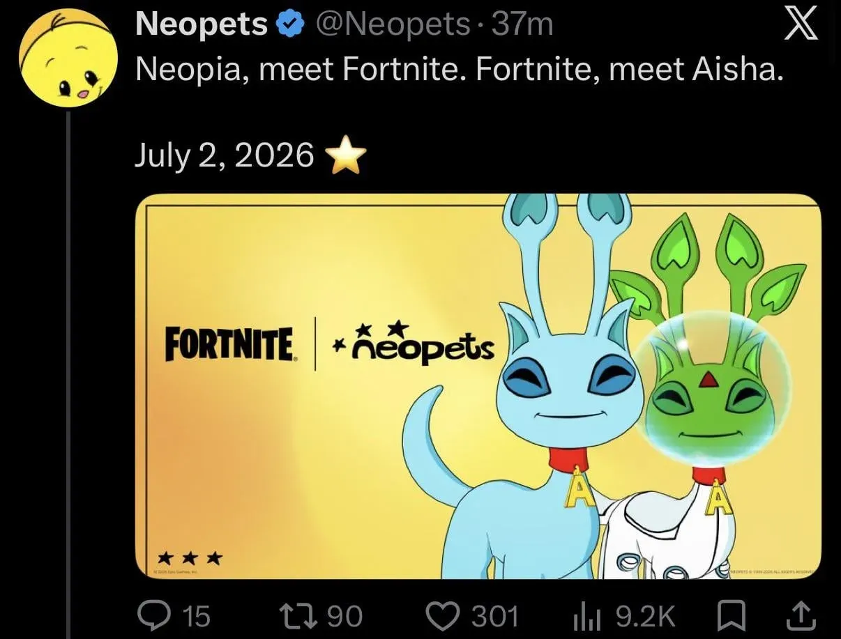 Neopets llegan a Fortnite como Sidekick Pets en julio