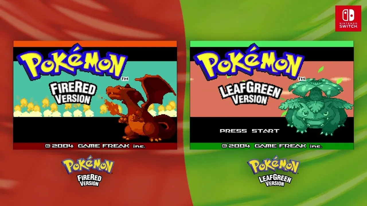 FireRed's iconic Charizard title screen