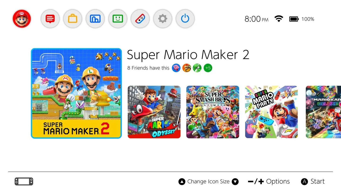 NSO apps on Switch home menu