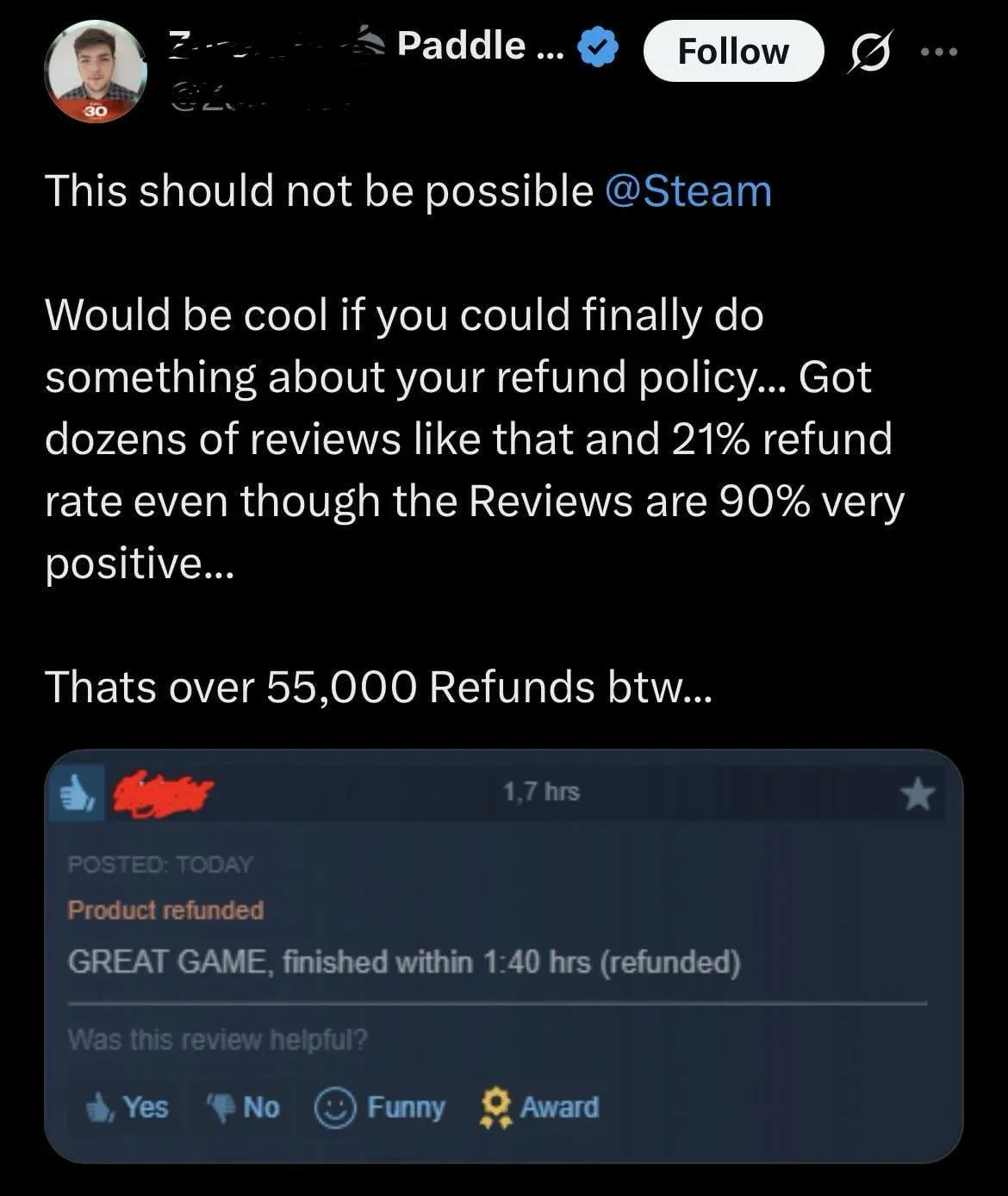 Paddle Paddle Paddle Has Good Reviews and Massive Refunds