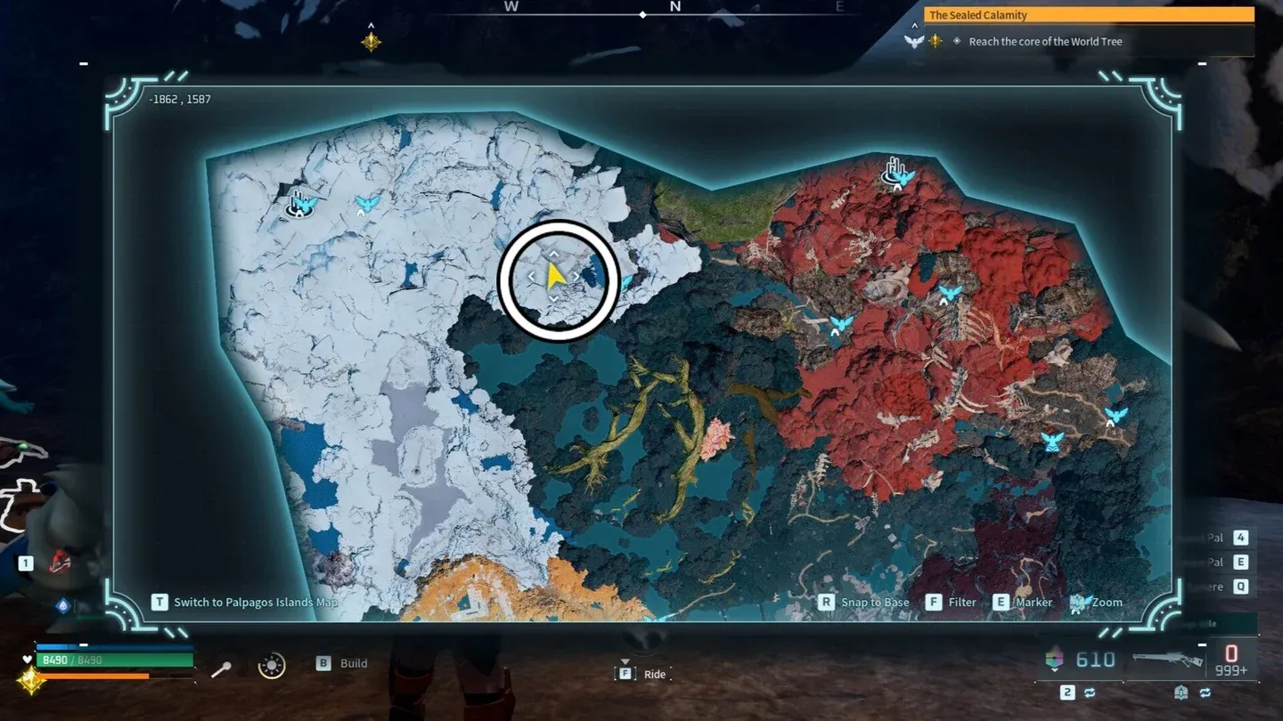 Bastigor spawn northwest of World Tree