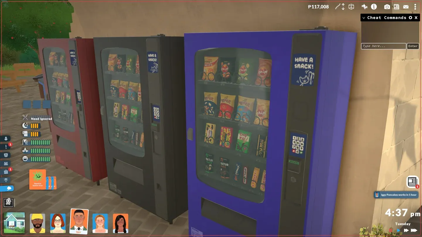 Paralives cheat console open