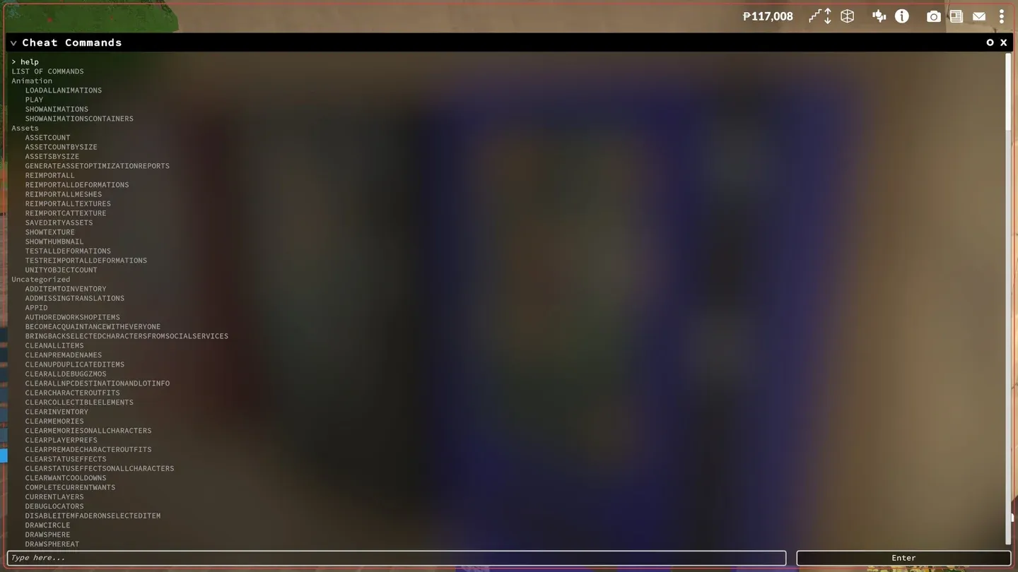 The Paralives cheat console