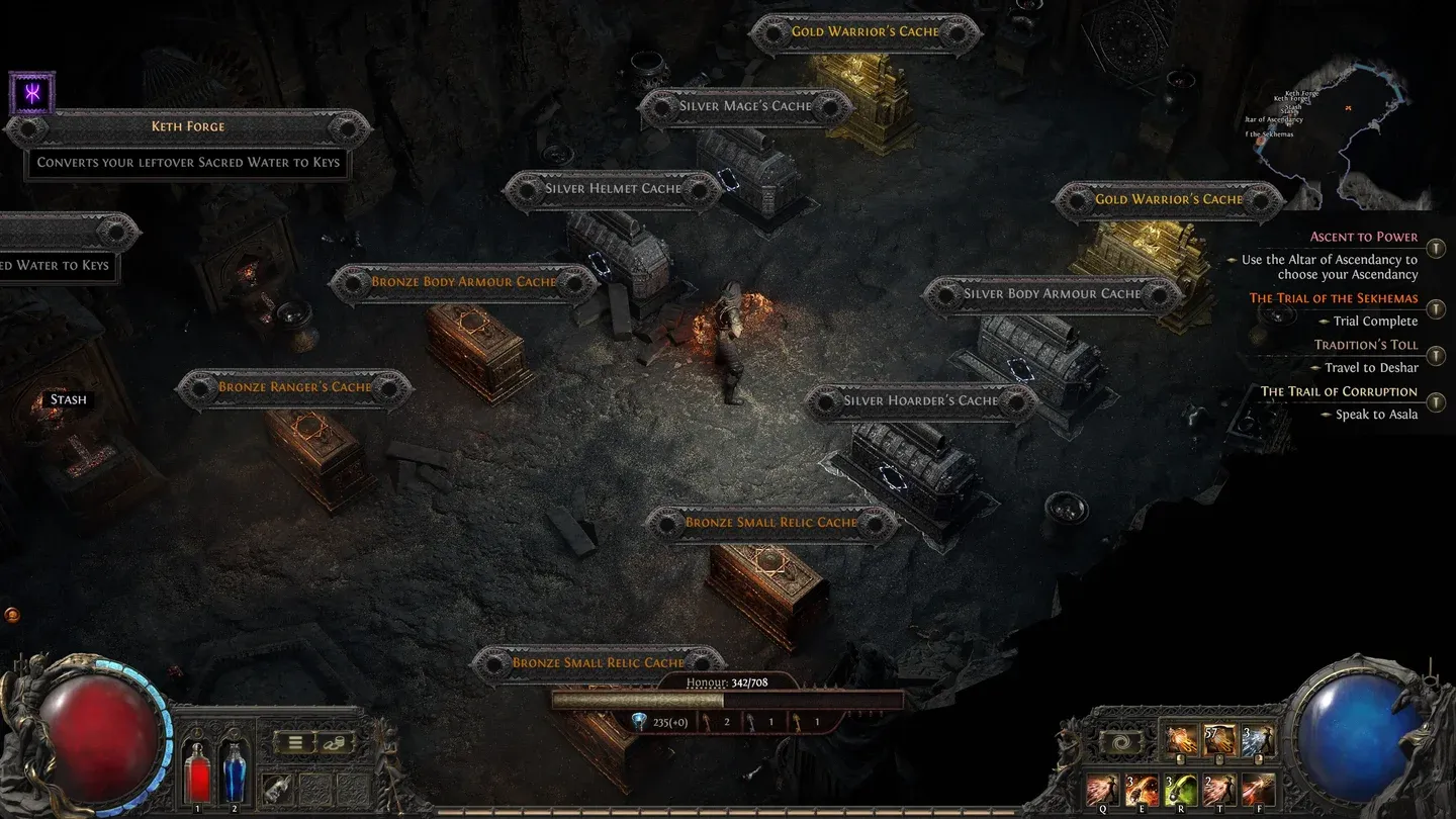 Ascendancy trial unlock screen