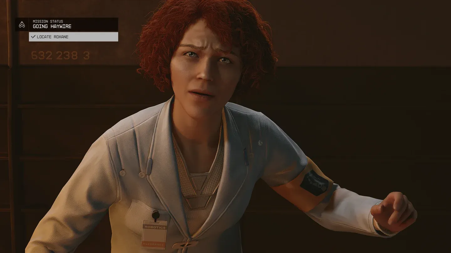 Roxanne at the mining station