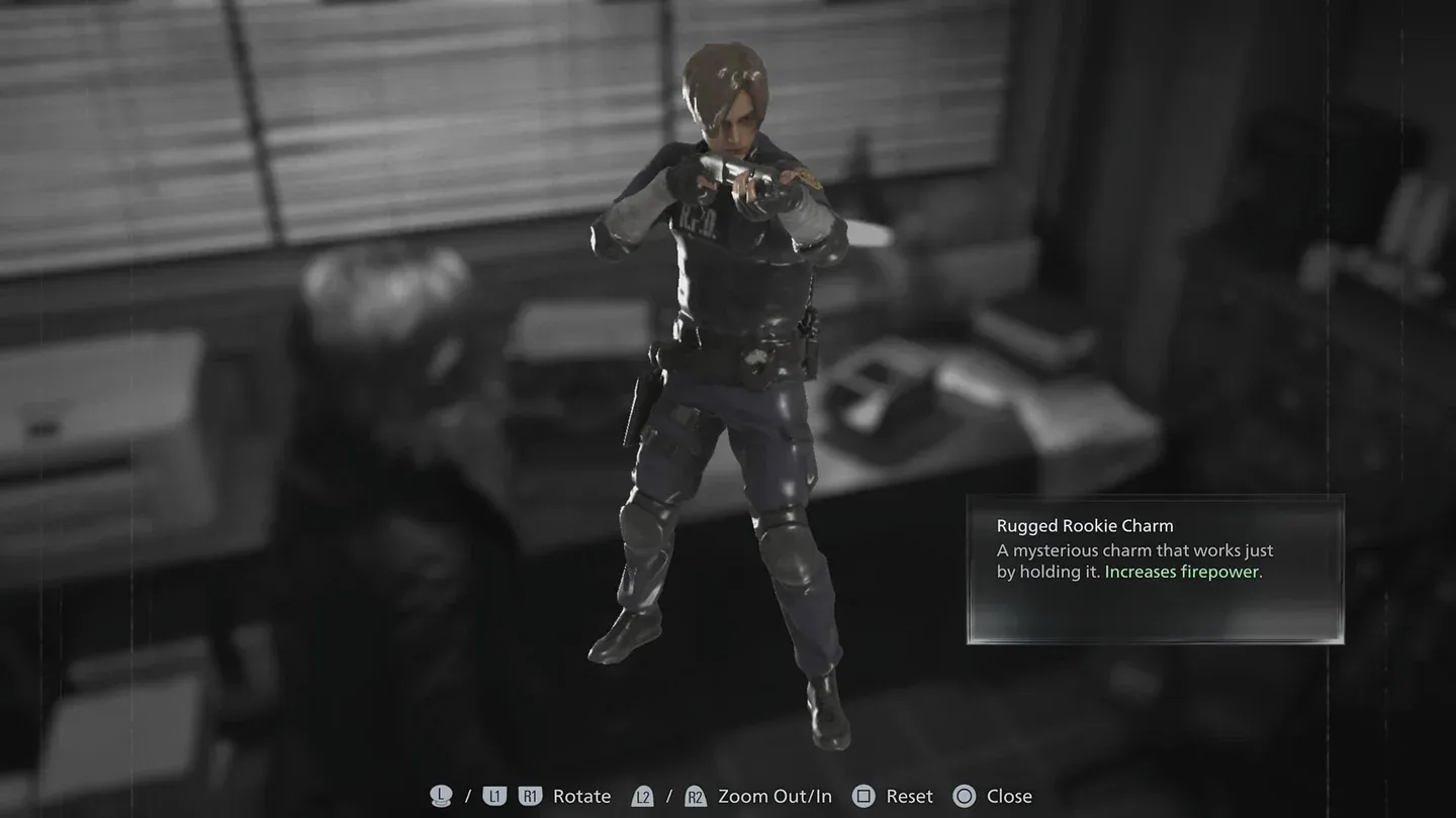 Charm equip screen RE Requiem