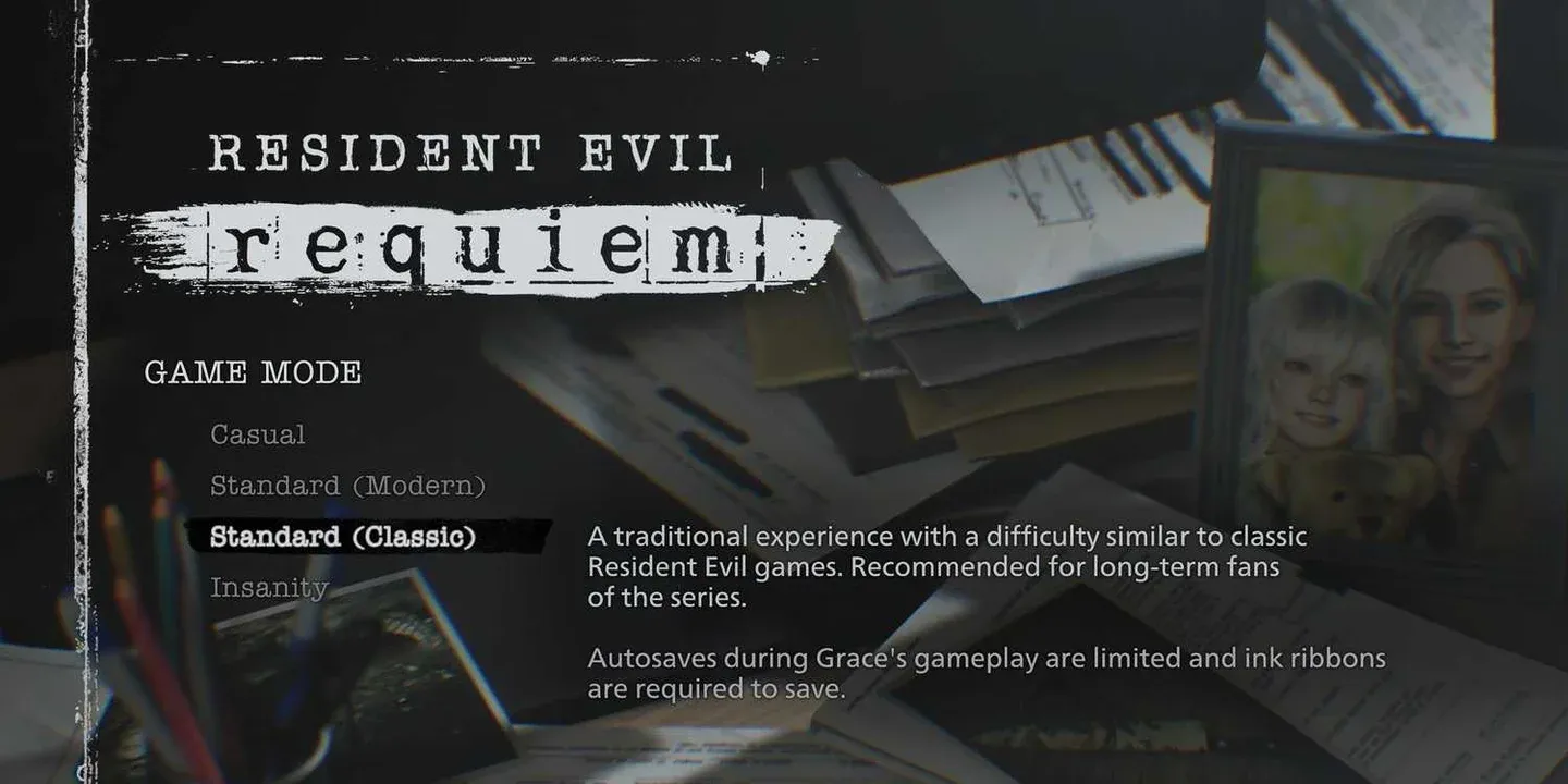 Requiem difficulty mode select