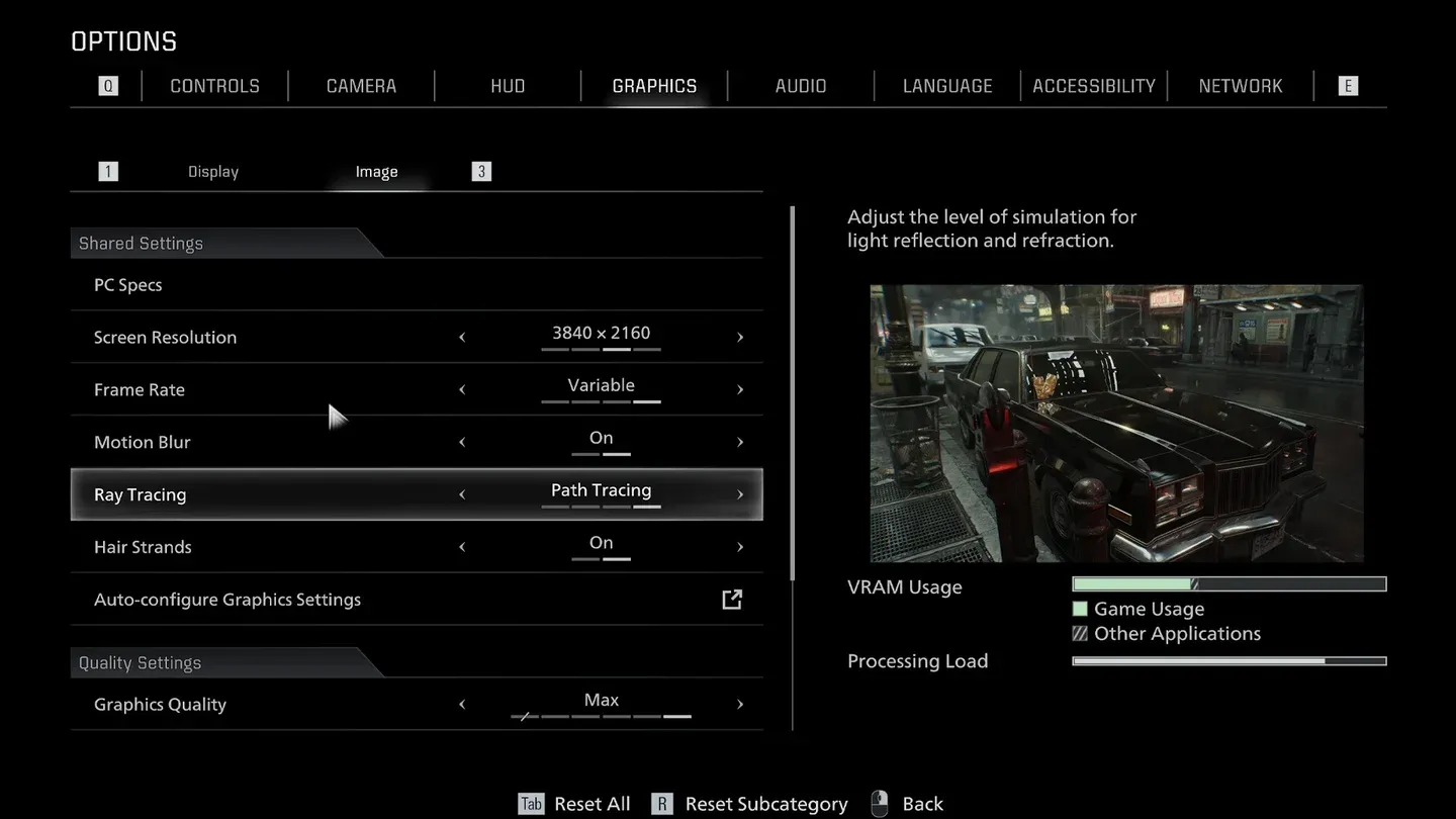 DLSS and FSR upscaling options