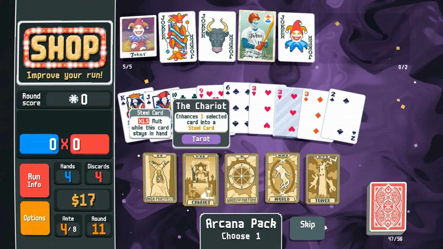 Hand scoring with active Jokers