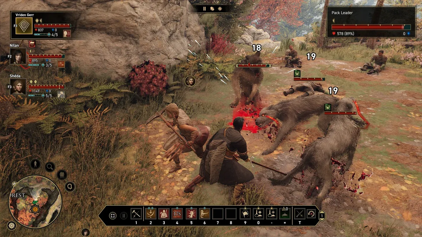 Tactical pause party controls