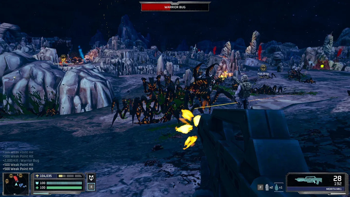 Flak Bug combat encounter