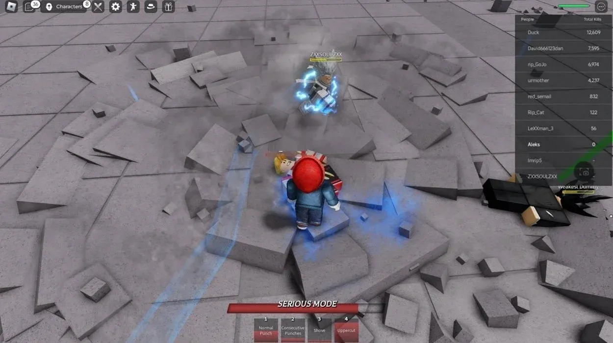 Combo practice in free-roam