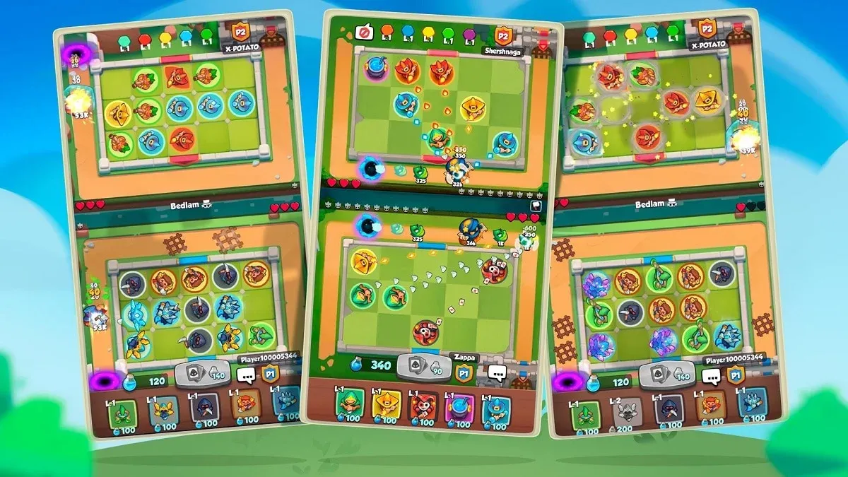 Rush Royale unit placement grid