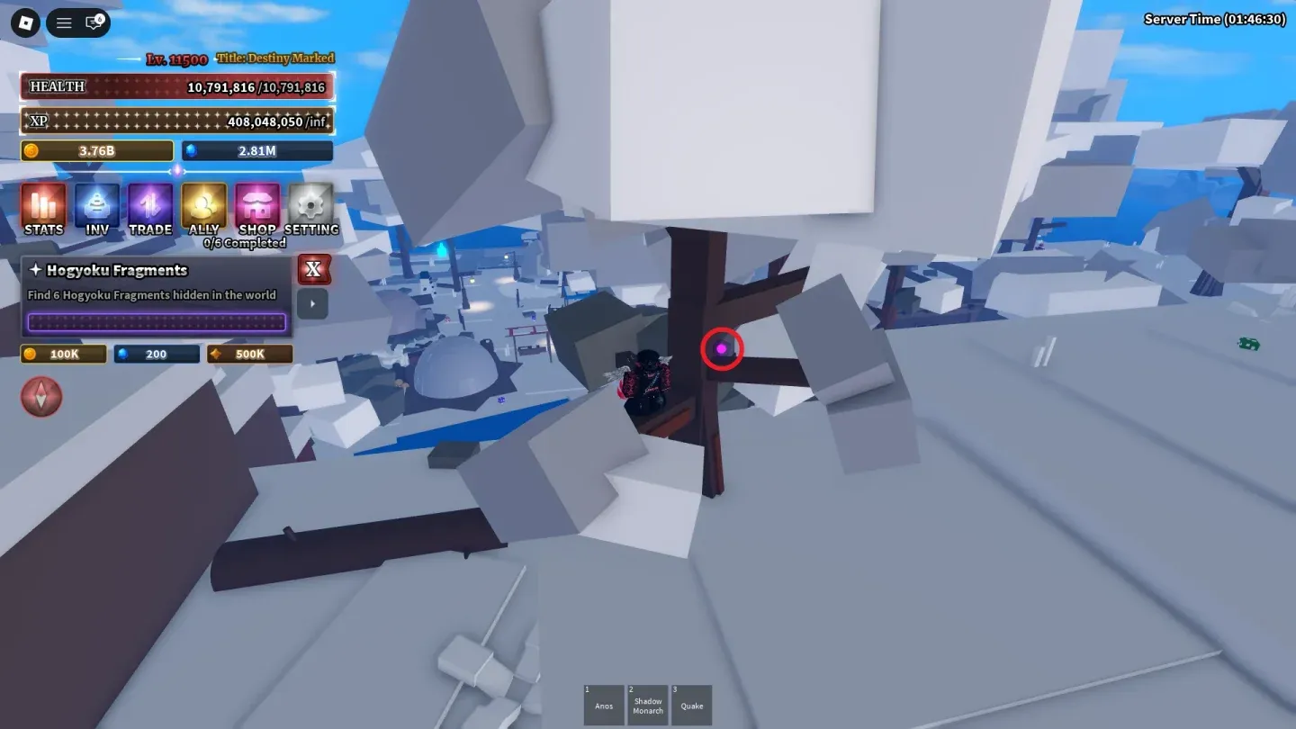 Fragment #1 on Snow Island tree
