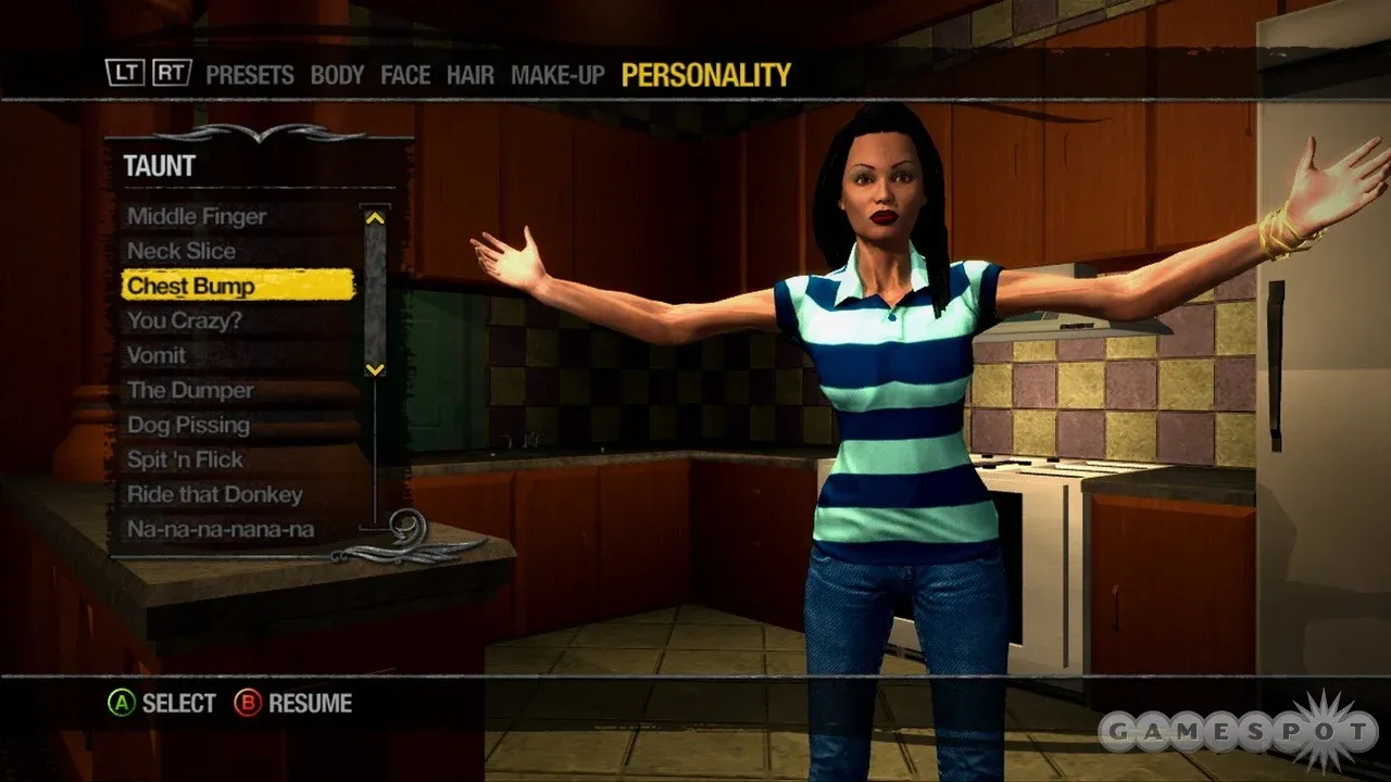 Saints Row 2 crib upgrade menu