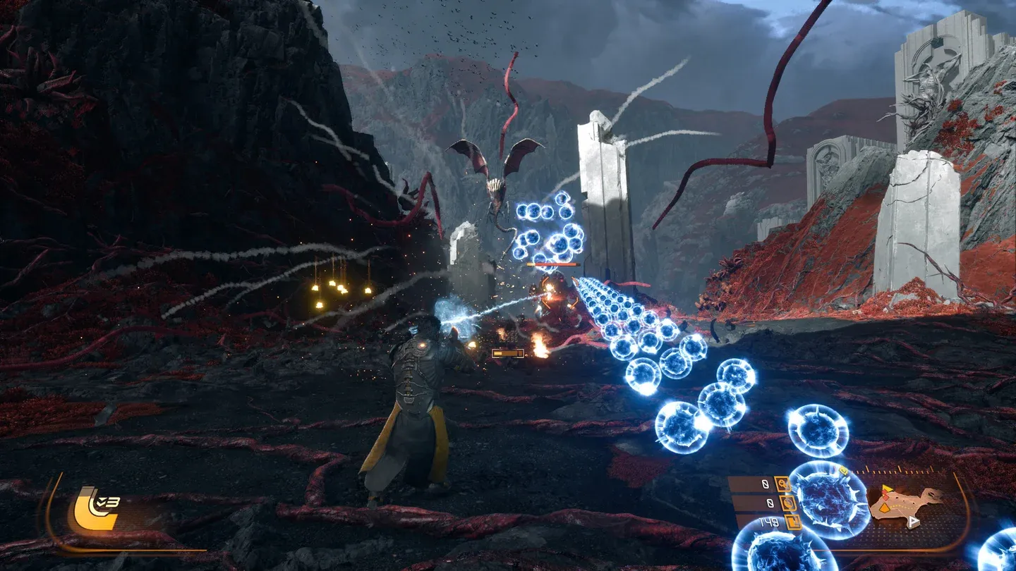 Saros combat in action