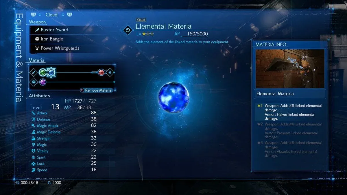 Materia pairing in armor slots
